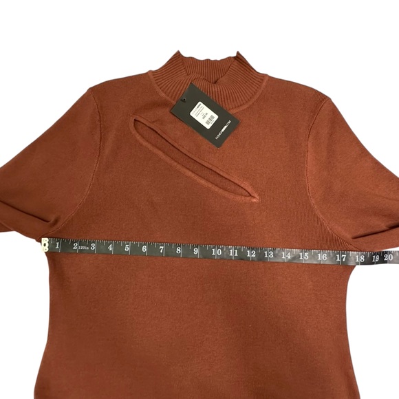 Fashion Nova Cut Out and Play Brown Ribbed Bodysuit Size 3X NWT - Picture 5 of 9